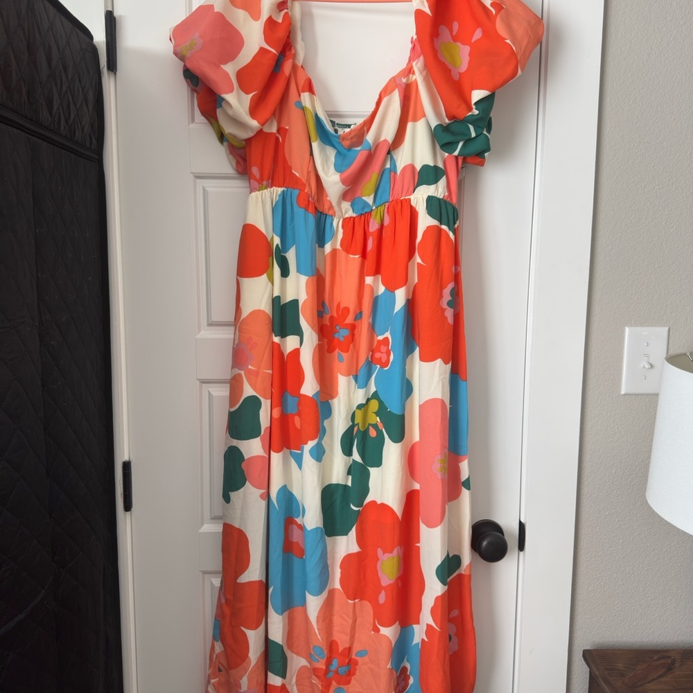 Shop Impressions Orange Floral Maxi